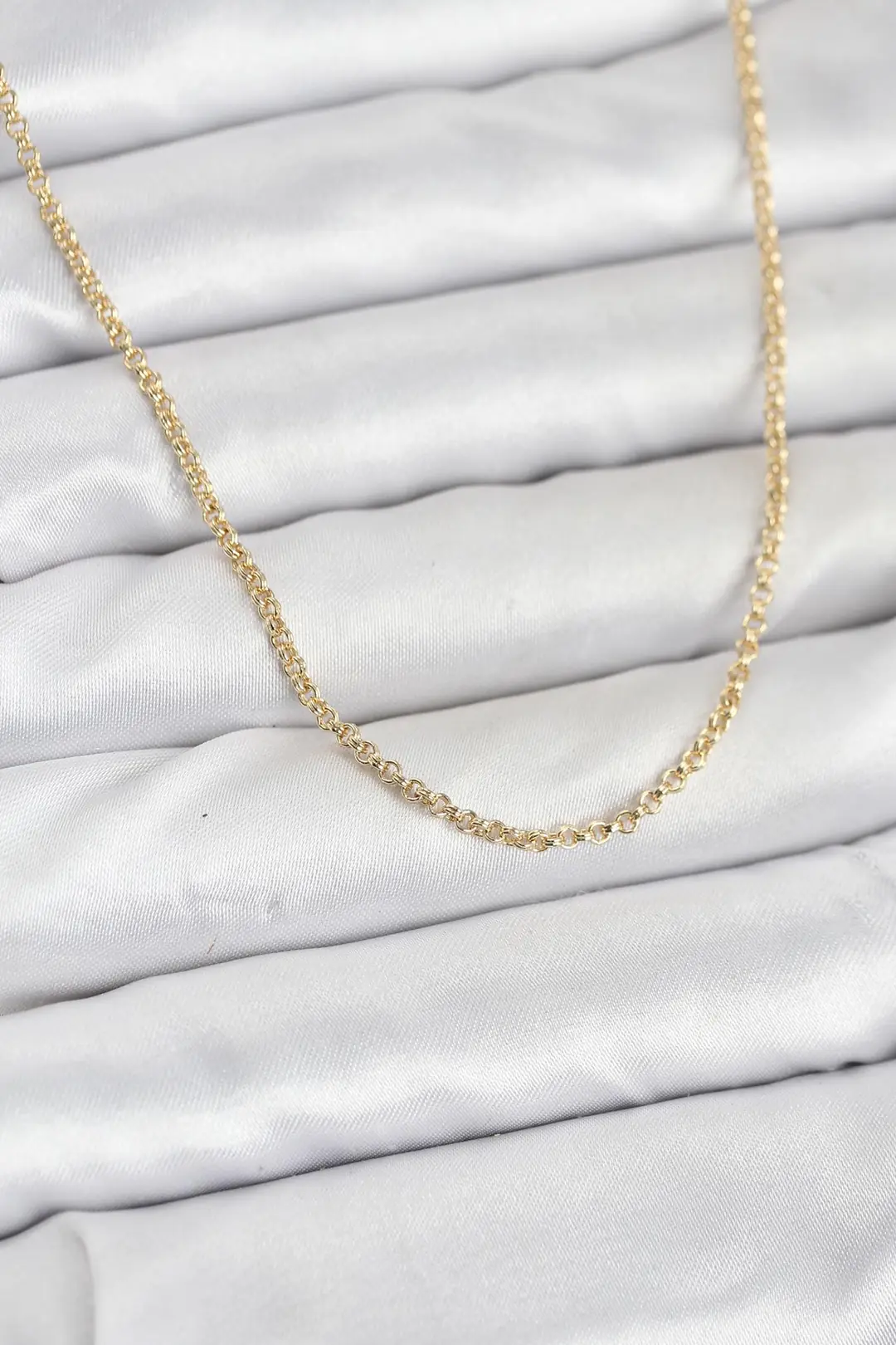 Utterly Good 14K Gold Renk Halka Model 60 cm Kadın Kolye