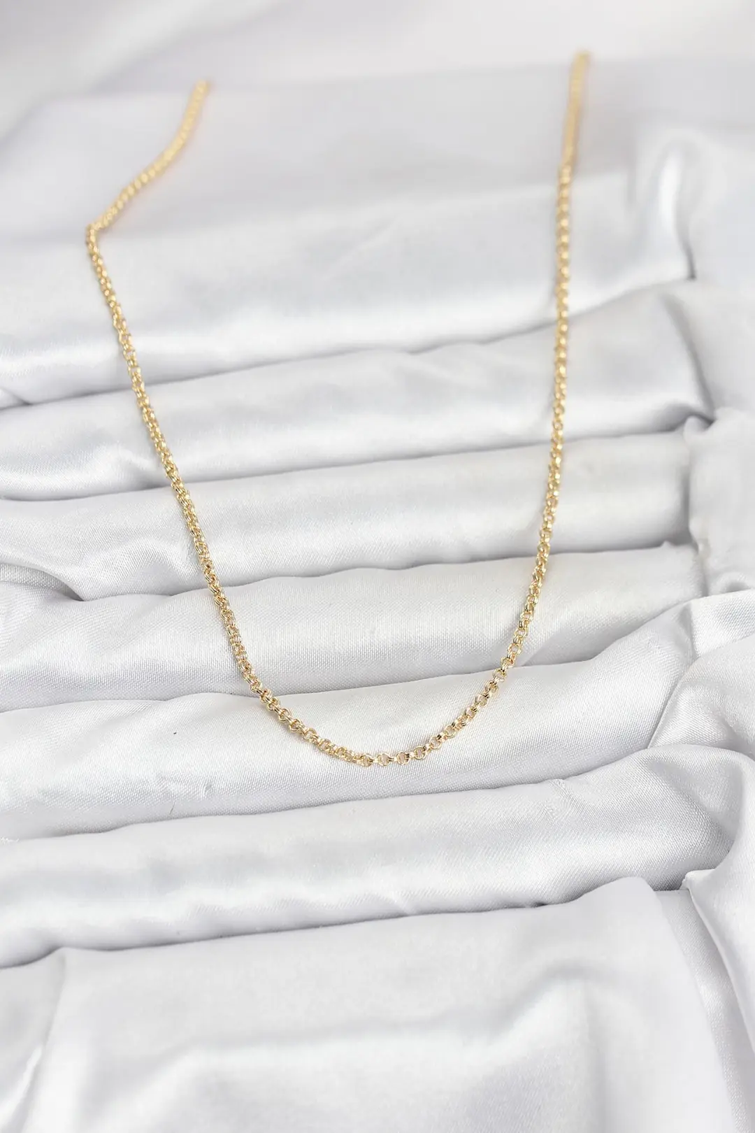 Utterly Good 14K Gold Renk Halka Model 60 cm Kadın Kolye