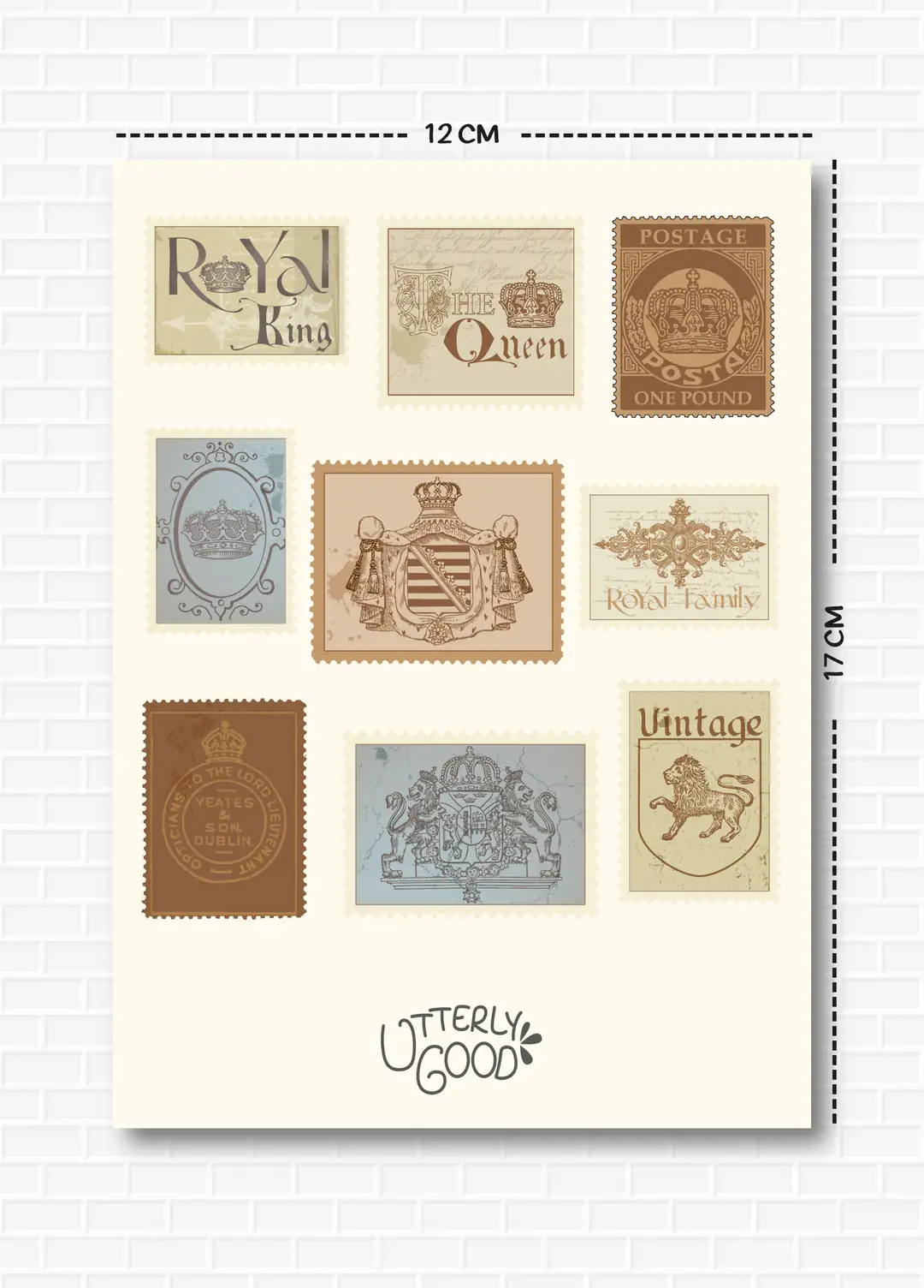 Pul Temalı 5'li Sticker