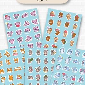 Sevimli Hayvanlar 5'li Sticker