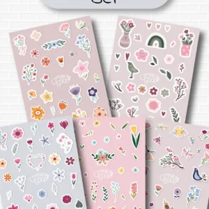 Çiçek Temalı Sticker Seti