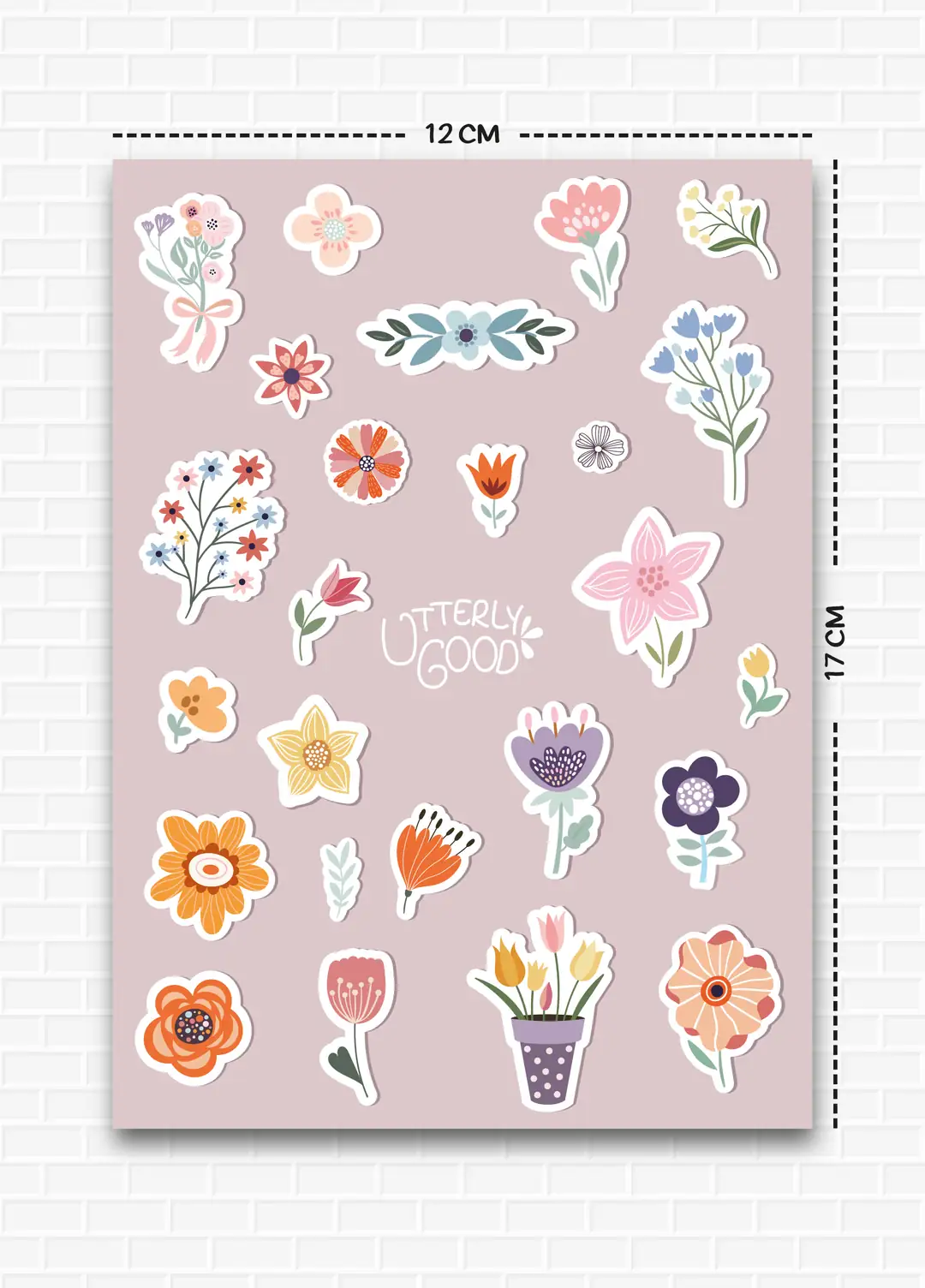 Çiçek Temalı Sticker Seti