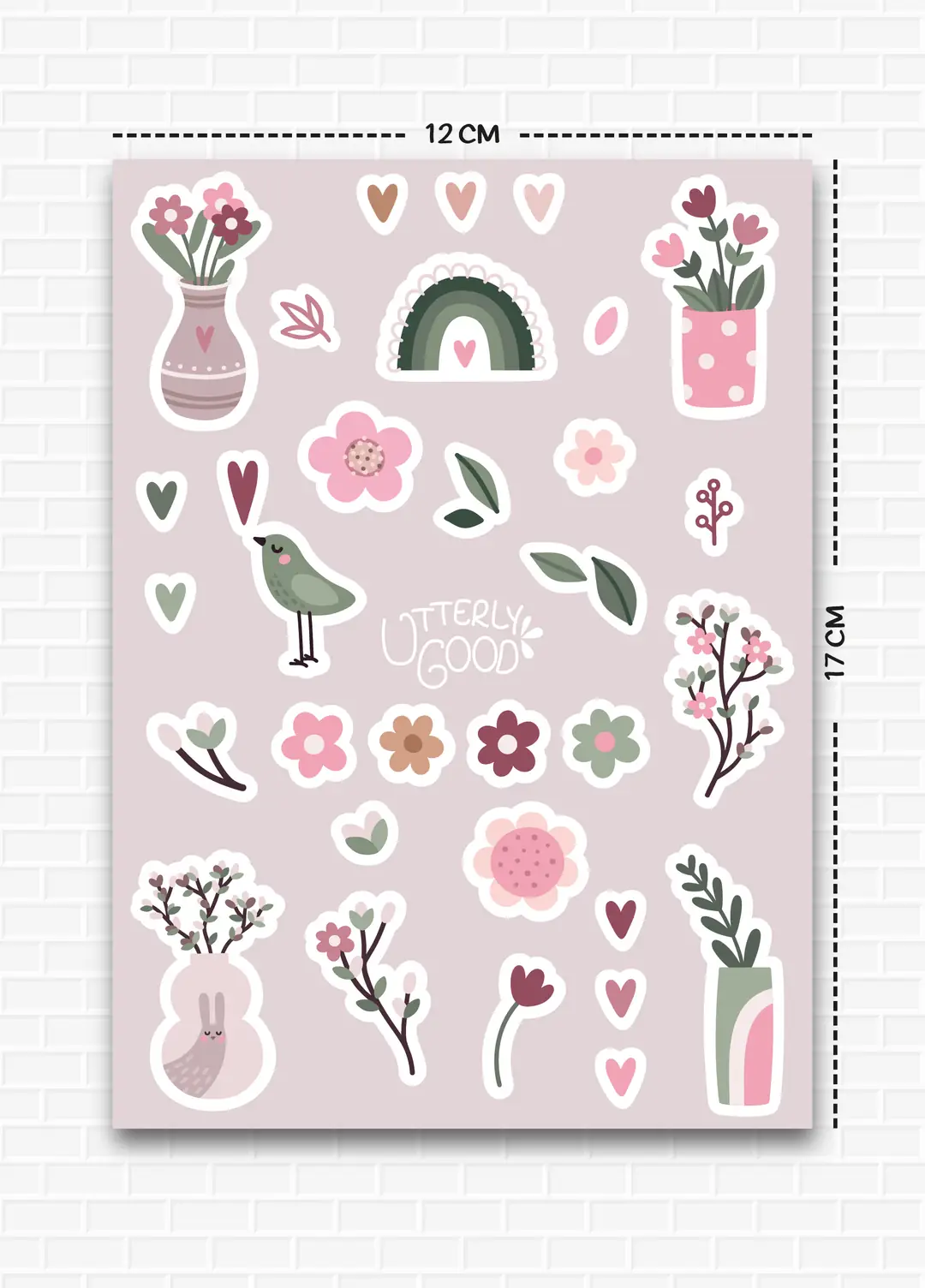 Çiçek Temalı Sticker Seti