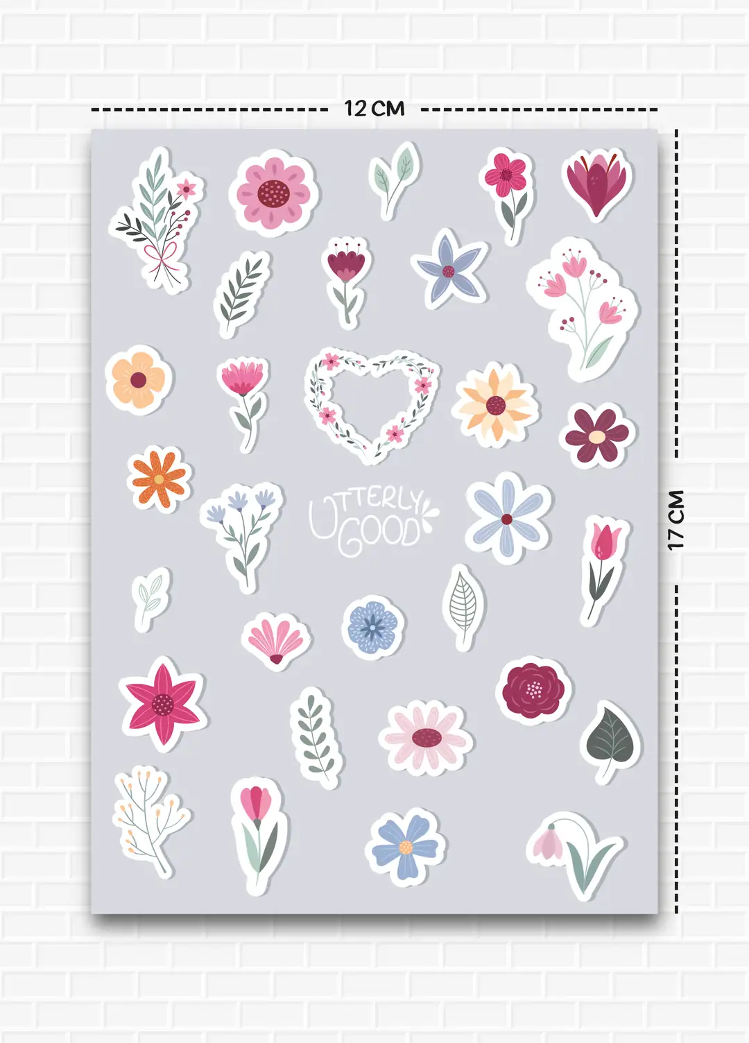 Çiçek Temalı Sticker Seti