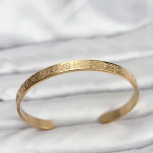 Utterly Good 316L Çelik Bileklik Gold Kaplama Ayetel Kürsi Yazılı