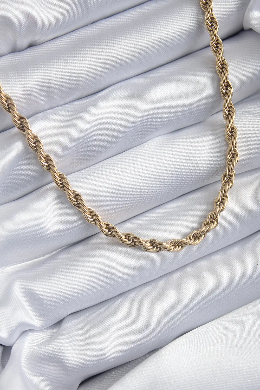 Utterly Good 316L Çelik Gold Kaplama 60 cm Burgu Model Kadın Kolye