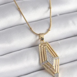 Utterly Good 316L Çelik Gold Kaplama Zirkon Taşlı Vintage Kadın Kolye
