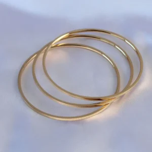 Utterly Good 316L Çelik Gold Renk 3lü Ajda Model Kadın Bilezik