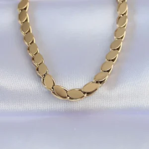 Utterly Good 316L Çelik Gold Renk Arpa Model Zincir Kolye