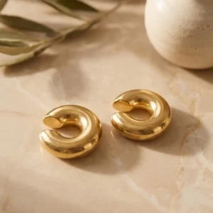 Utterly Good 316L Çelik Gold Renk Çiftli Earcuff Küpe