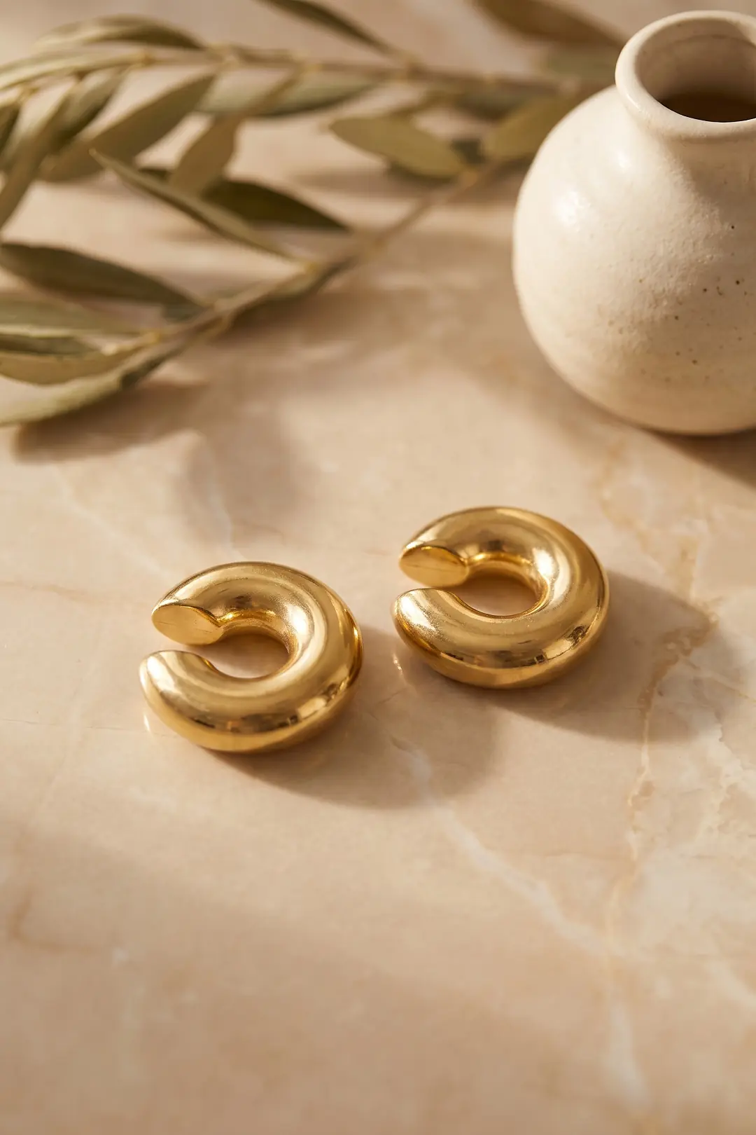 Utterly Good 316L Çelik Gold Renk Çiftli Earcuff Küpe