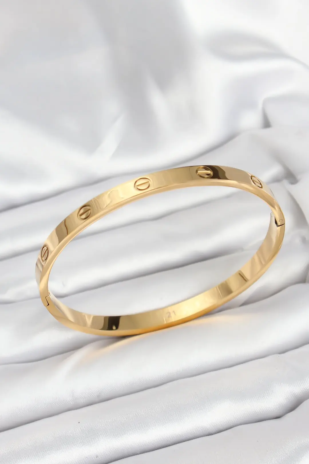 Utterly Good 316L Çelik Kadın Kelepçe Bileklik Gold Renk 65 mm