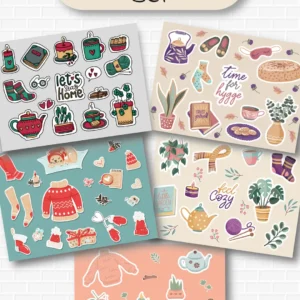Cozy Temalı 5'li Sticker