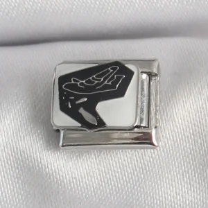 Utterly Good 316L Çelik Uçak Desenli Nomination Charm Gümüş Renk