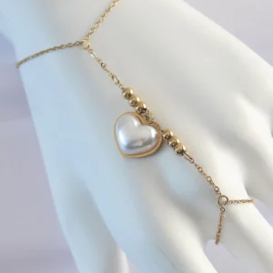 Utterly Good 316L Çelik Şahmeran Kolye Gold Beyaz Bubble Kalp Detaylı