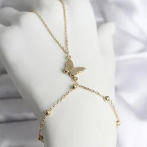 Utterly Good 316L Çelik Şahmeran Kolye Kelebek Model Gold Kaplama