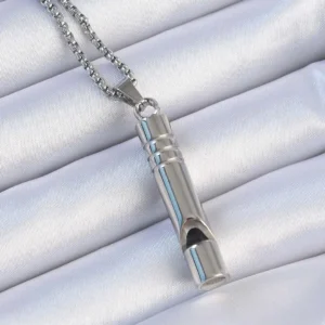 Utterly Good Acil Durum Düdüğü Kolye 316L Çelik Kararmaz Unisex