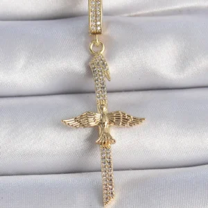 Utterly Good Anka Kuşu Figürlü Zirkon Taşlı Gold Bileklik Charm