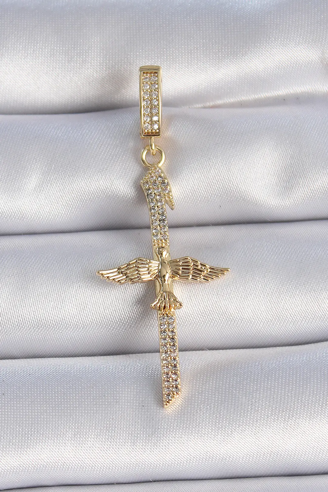 Utterly Good Anka Kuşu Figürlü Zirkon Taşlı Gold Bileklik Charm