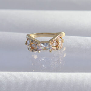 Pirinç Gold Renk Zirkon Taşlı Earcuff Küpe