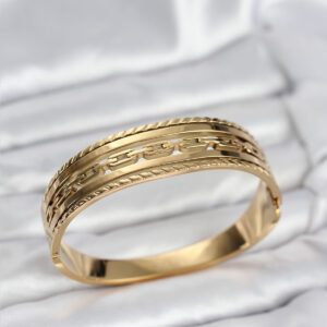 316L Çelik Kelepçe Bileklik Gold Renk Vintage Model Kadın