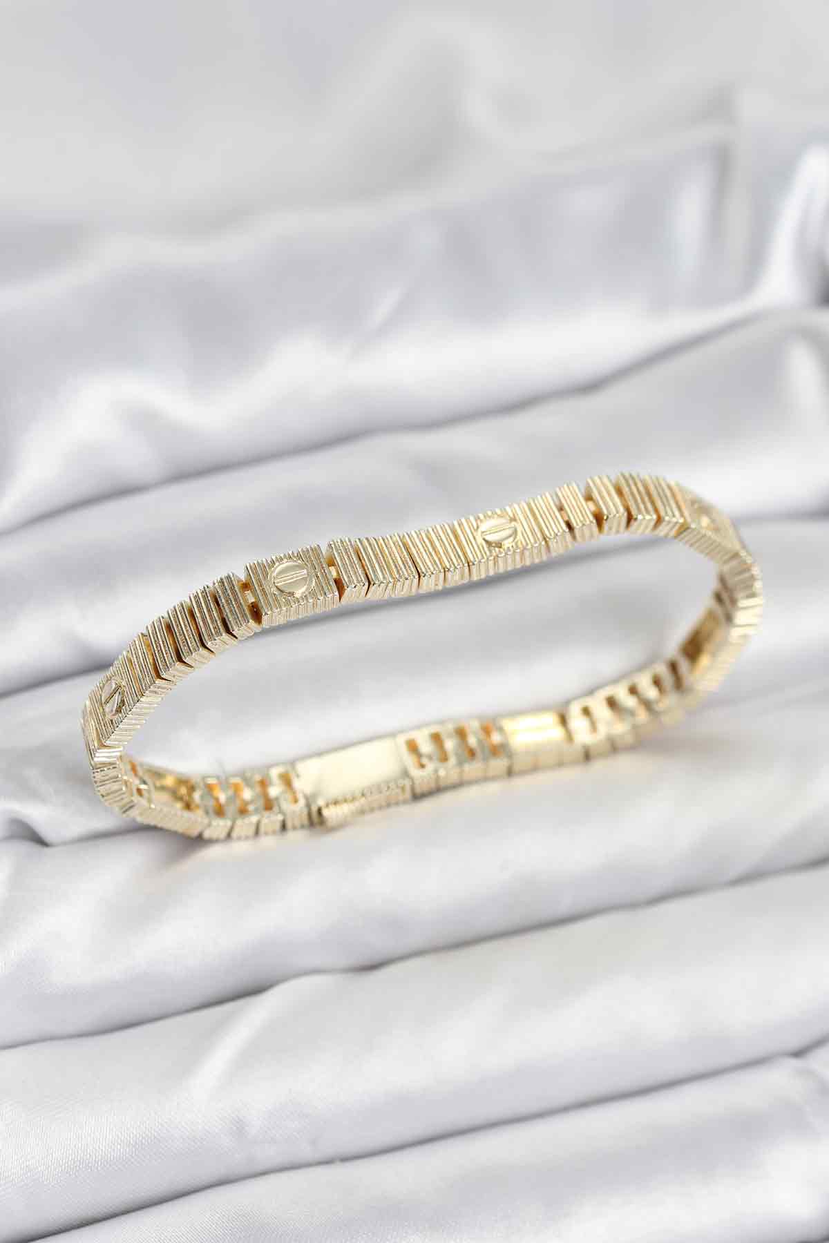 Gold Kaplama Bileklik Pirinç Klasik Vip Seri