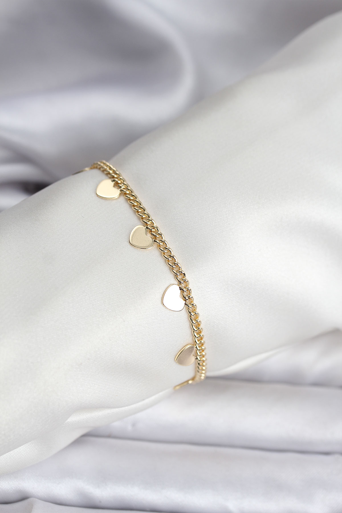 14K Gold Kaplama Kalpli Model Kadın Bileklik