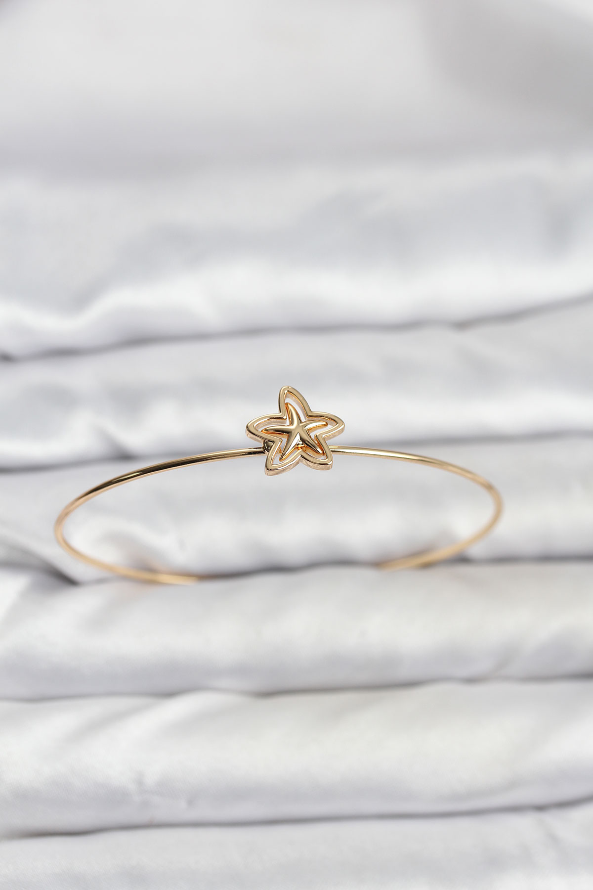 Yıldız Model Gold Kaplama Bileklik Günlük Abiye Kullanım