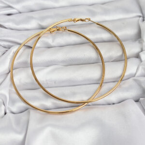 316L Çelik Halka Küpe Gold Renk 75 mm