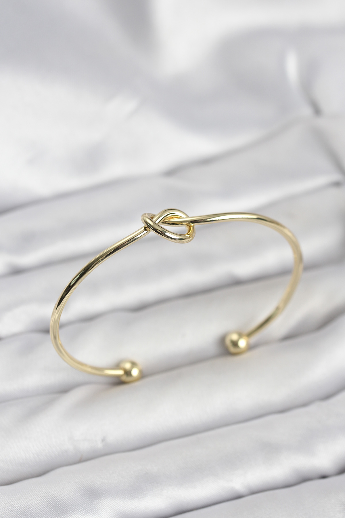 Düğüm Model Gold Renk Kadın Bileklik Altın Kaplama Günlük Şık
