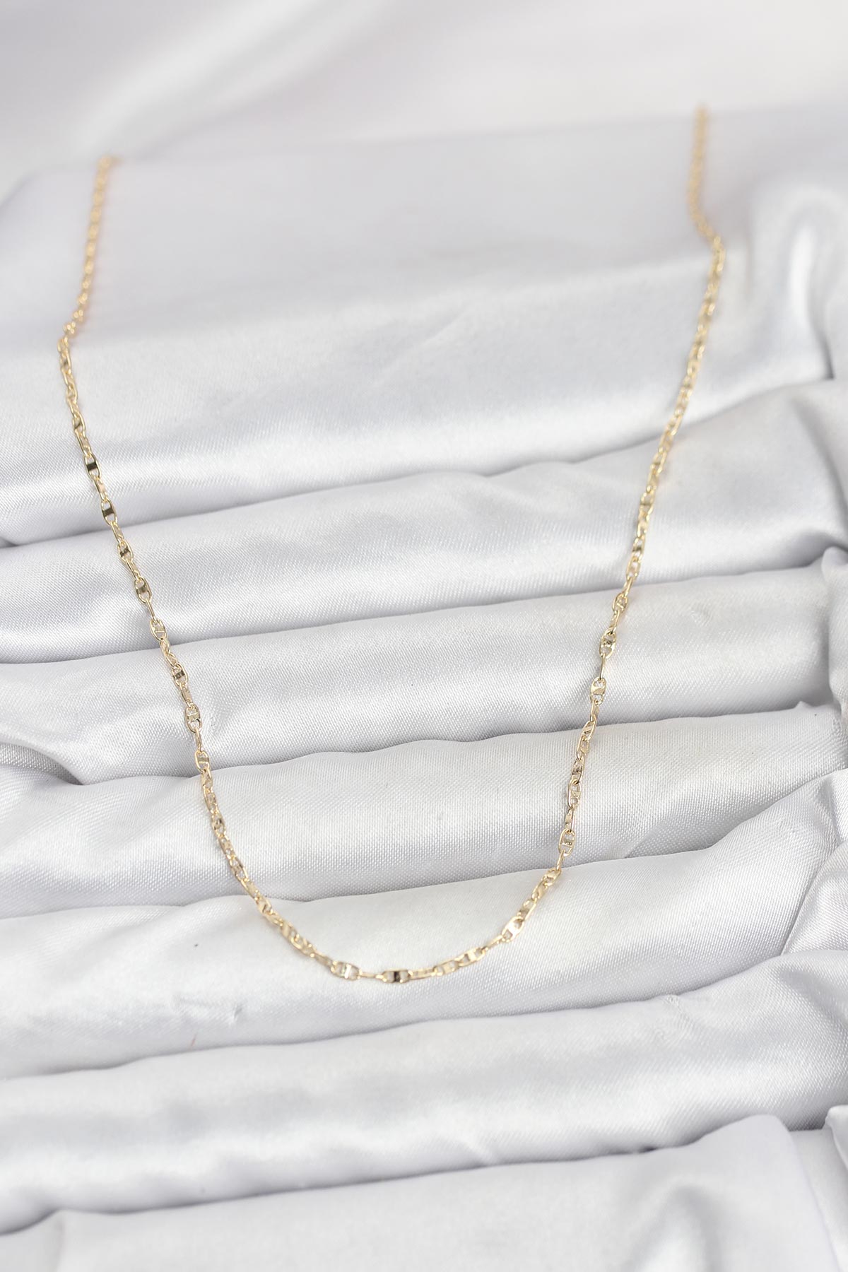 Gemici Zincir Kolye 14K Altın Kaplama 60 cm Kadın - Görsel 2
