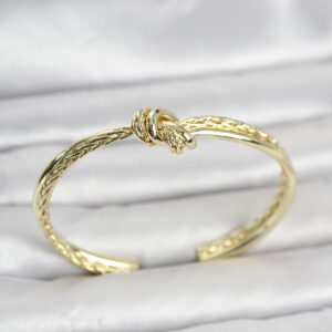Kadın Bileklik Gold Renk Düğüm Model Pirinç Altın Kaplama