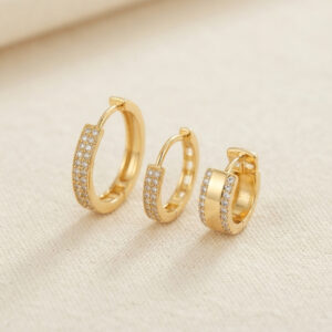 3'lü Set Gold Renk Halka Model Küpe